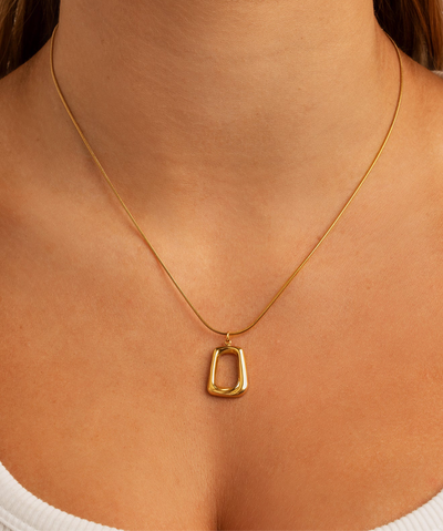 Women's Pendant Necklace with Abstract Charm