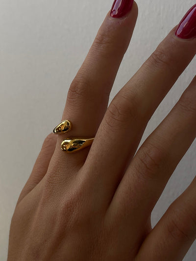 Gold-Tone Open Wrap Ring Women