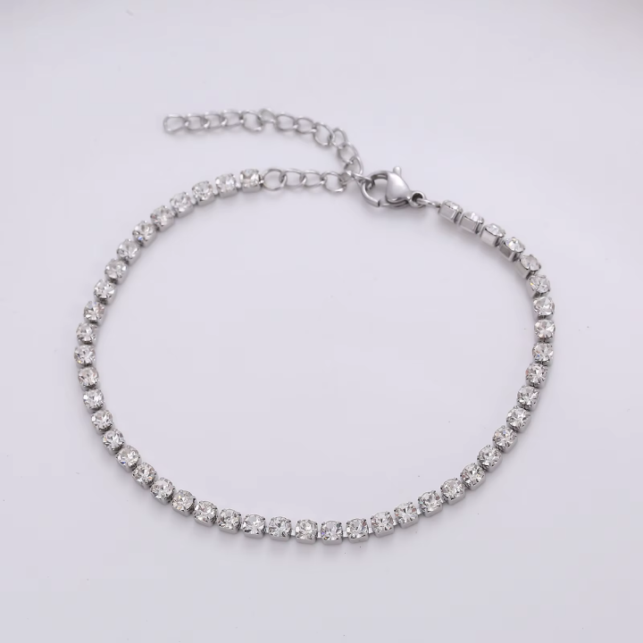 Women's Tennis Bracelet with Round Stones
