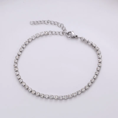 Women's Tennis Bracelet with Round Stones