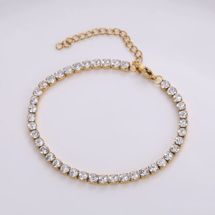 Women's Tennis Bracelet with Round Stones