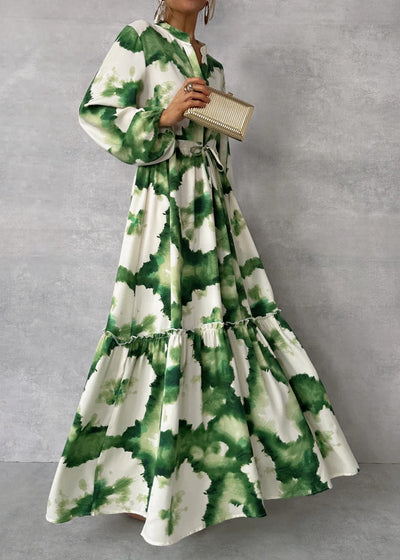 Olivia | V-Neck Maxi Dress with Summer Prints