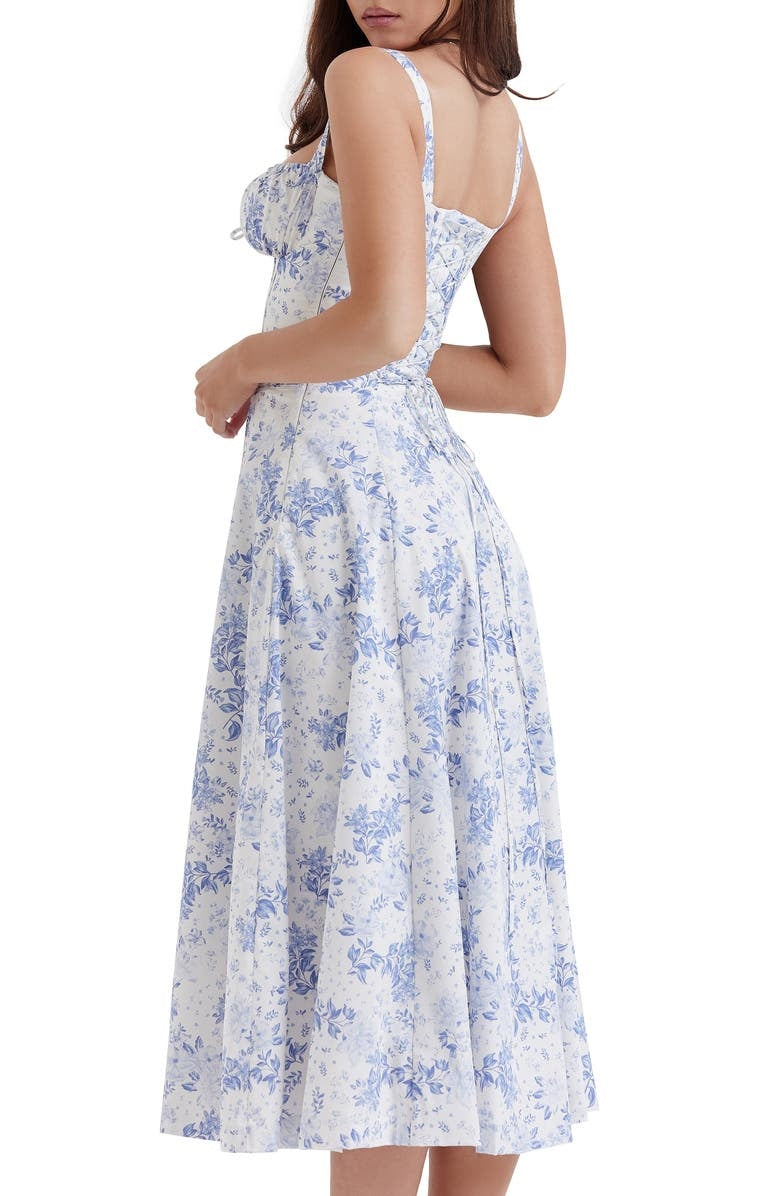 Grace | Floral Bustier Summer Dress with Side Slit