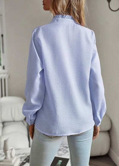 Grace | Summer Blouse with Button-Up Ruffles