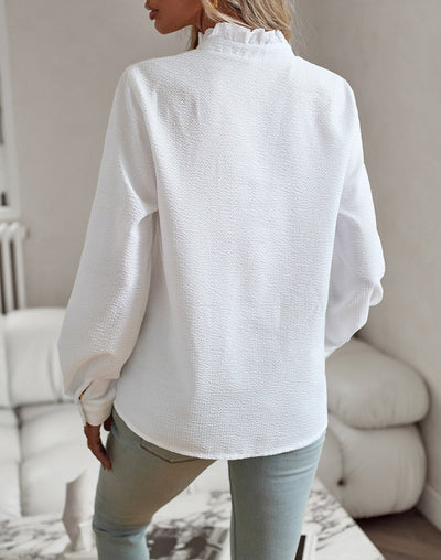 Grace | Summer Blouse with Button-Up Ruffles