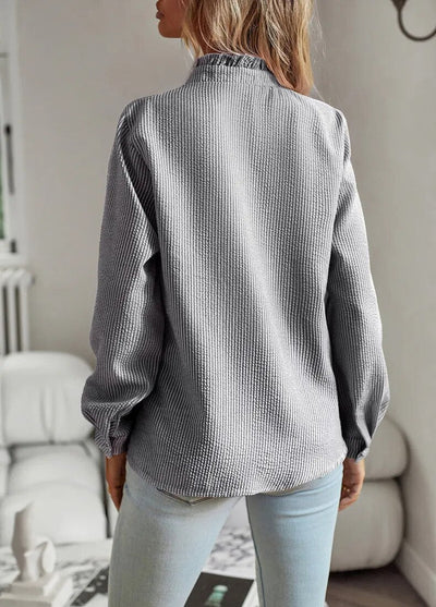 Grace | Summer Blouse with Button-Up Ruffles
