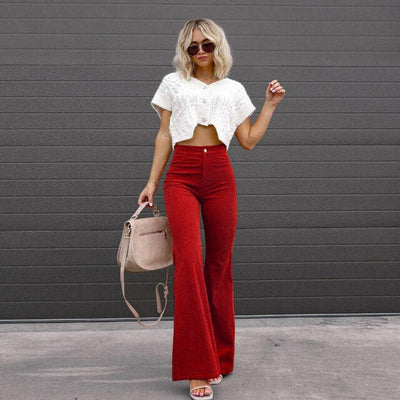 Isla | Summer Flared Pants with High Waist Women