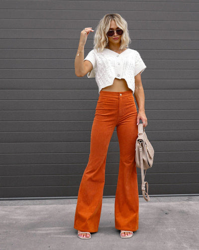 Isla | Summer Flared Pants with High Waist Women