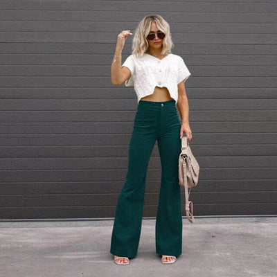 Isla | Summer Flared Pants with High Waist Women