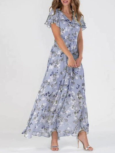 Cherry | Summer Floral Elegant Maxi Dress