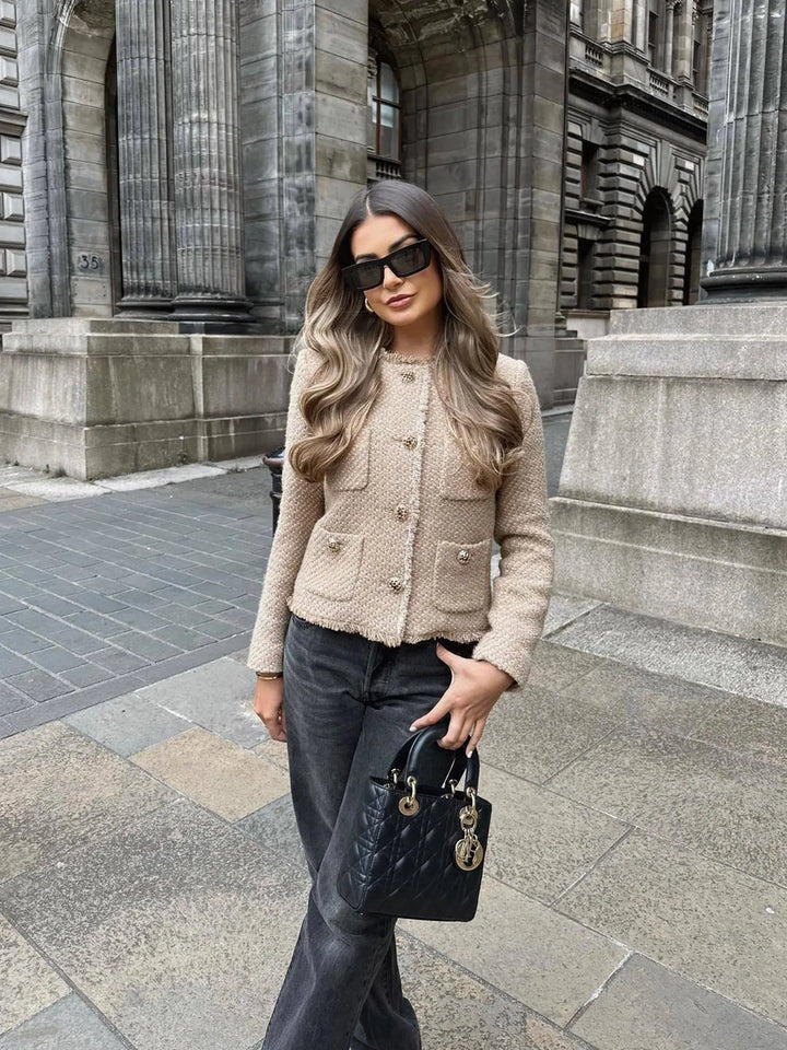Women's Tweed Cropped Summer Jacket