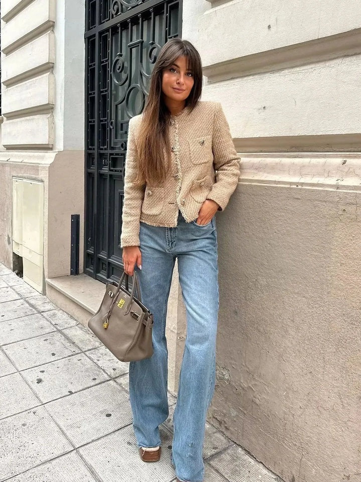 Women's Tweed Cropped Summer Jacket