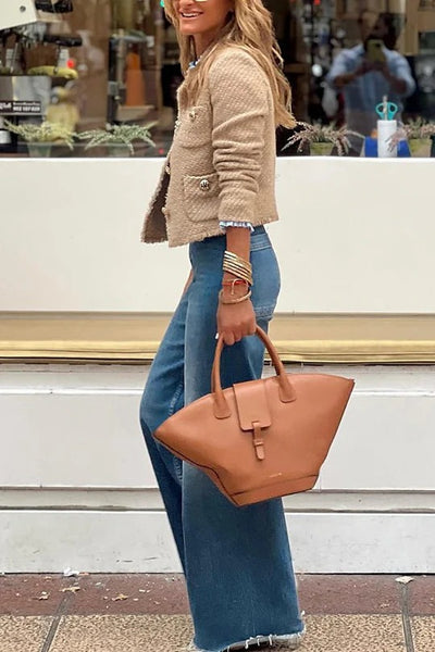 Women's Tweed Cropped Summer Jacket