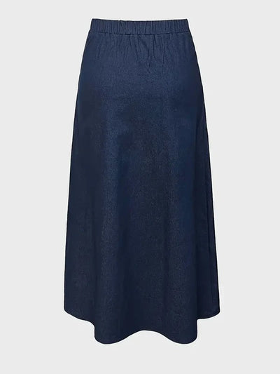 Women's Summer A-Line Denim Maxi Skirt